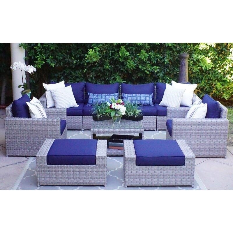Kordell Wicker/Rattan 6 - Person Seating Group with Cushions-furniture