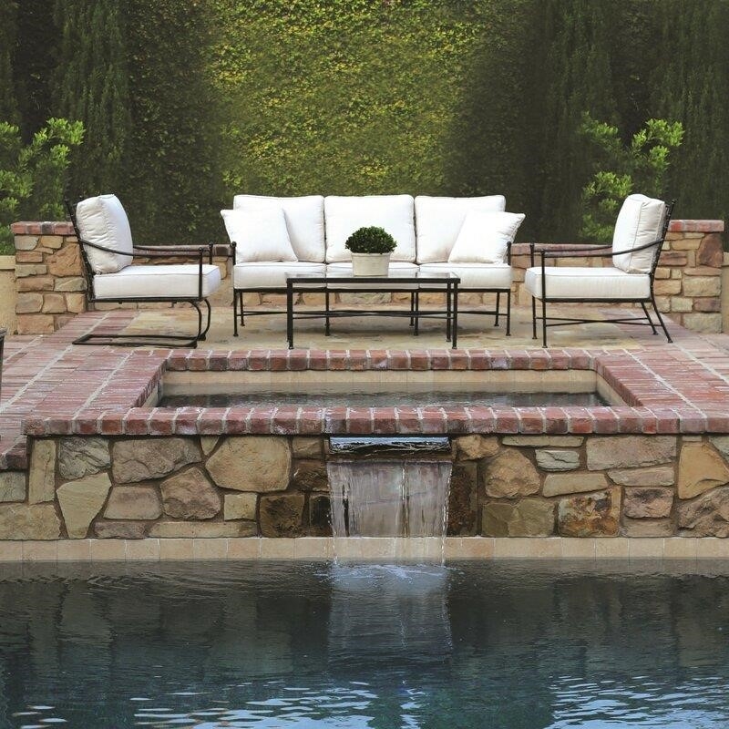 Lucier Metal 5 - Person Seating Group with Sunbrella Cushions-furniture