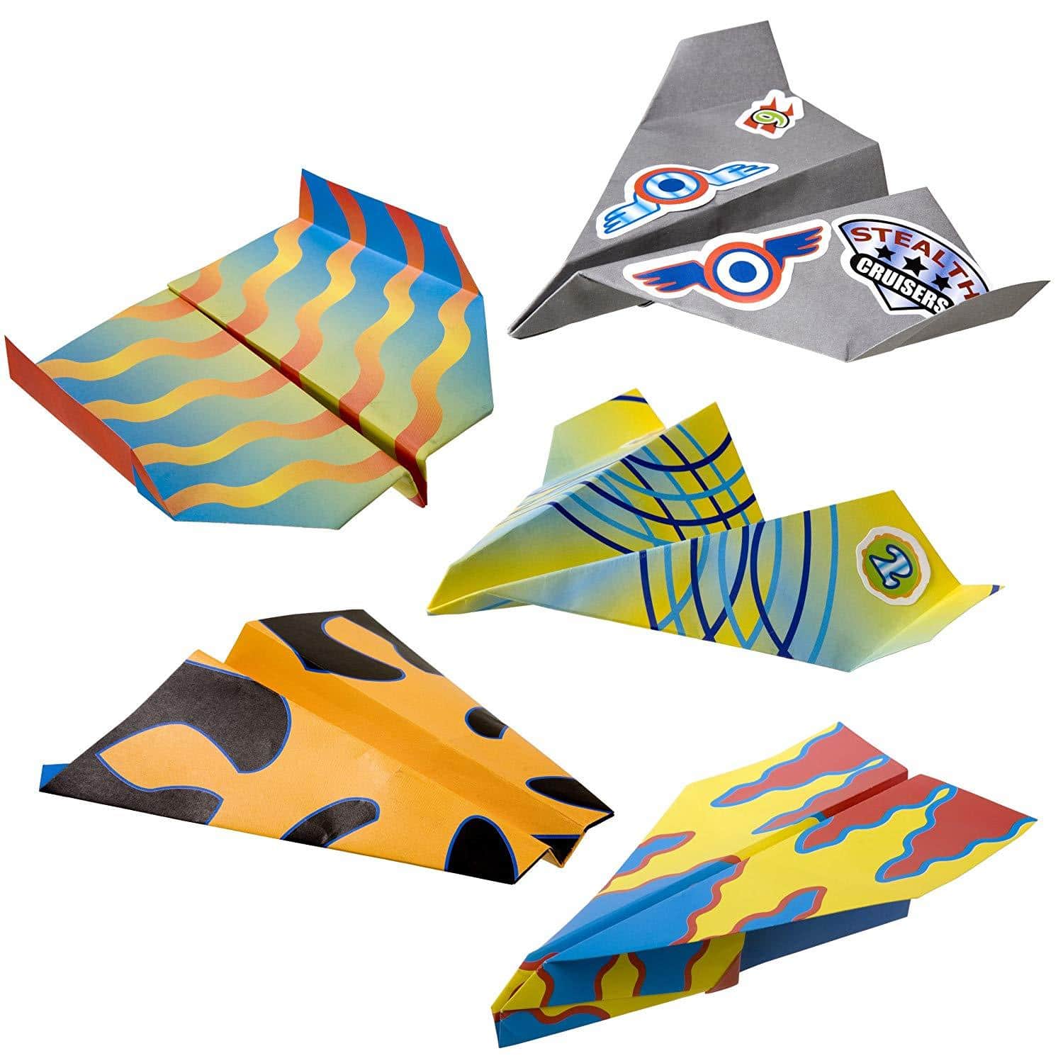 ALEX Fold N Fly Printed Paper Airplanes Kit, Makes 18 Planes, Ages 6+