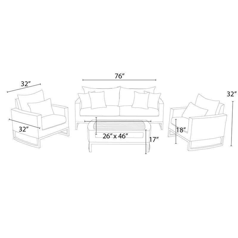 Mcdougal 4 - Person Seating Group with Sunbrella Cushions-furniture