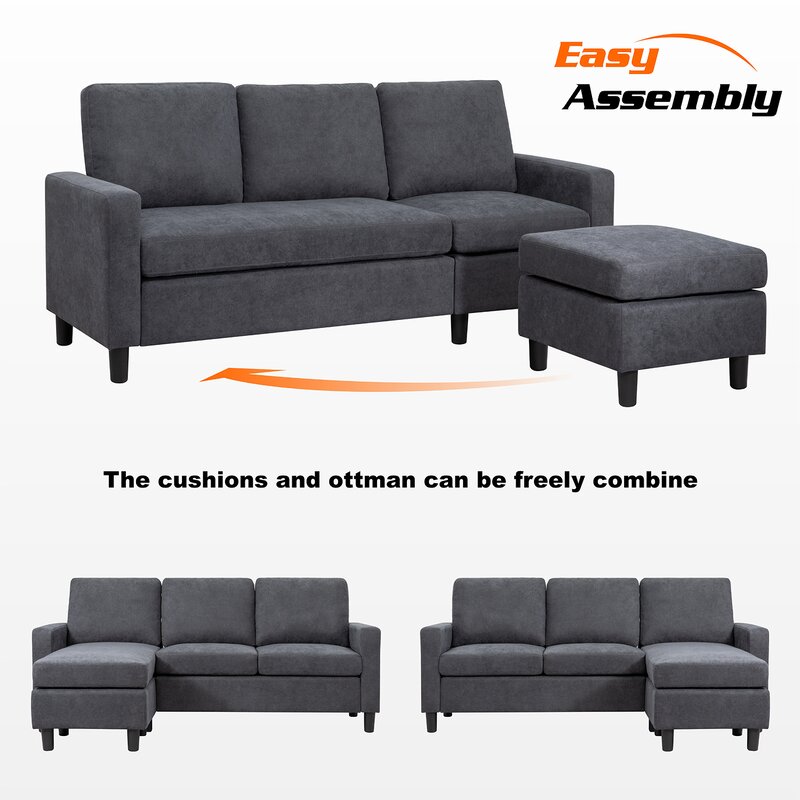Harbuck 77.55 Wide Reversible Sofa & Chaise with Ottoman-furniture