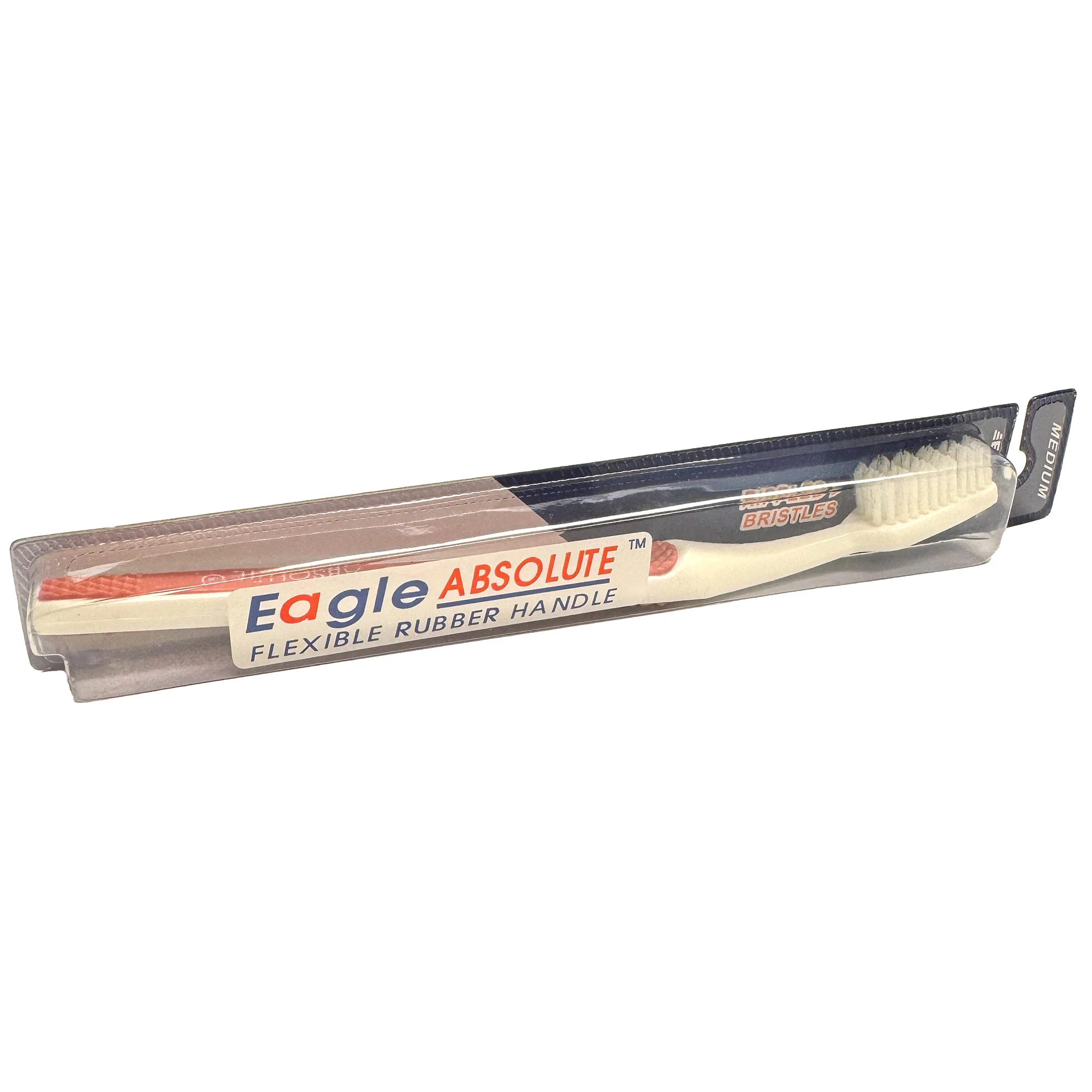Eagle Absolute Flexible Rubber Handle Toothbrush, Medium Bristle