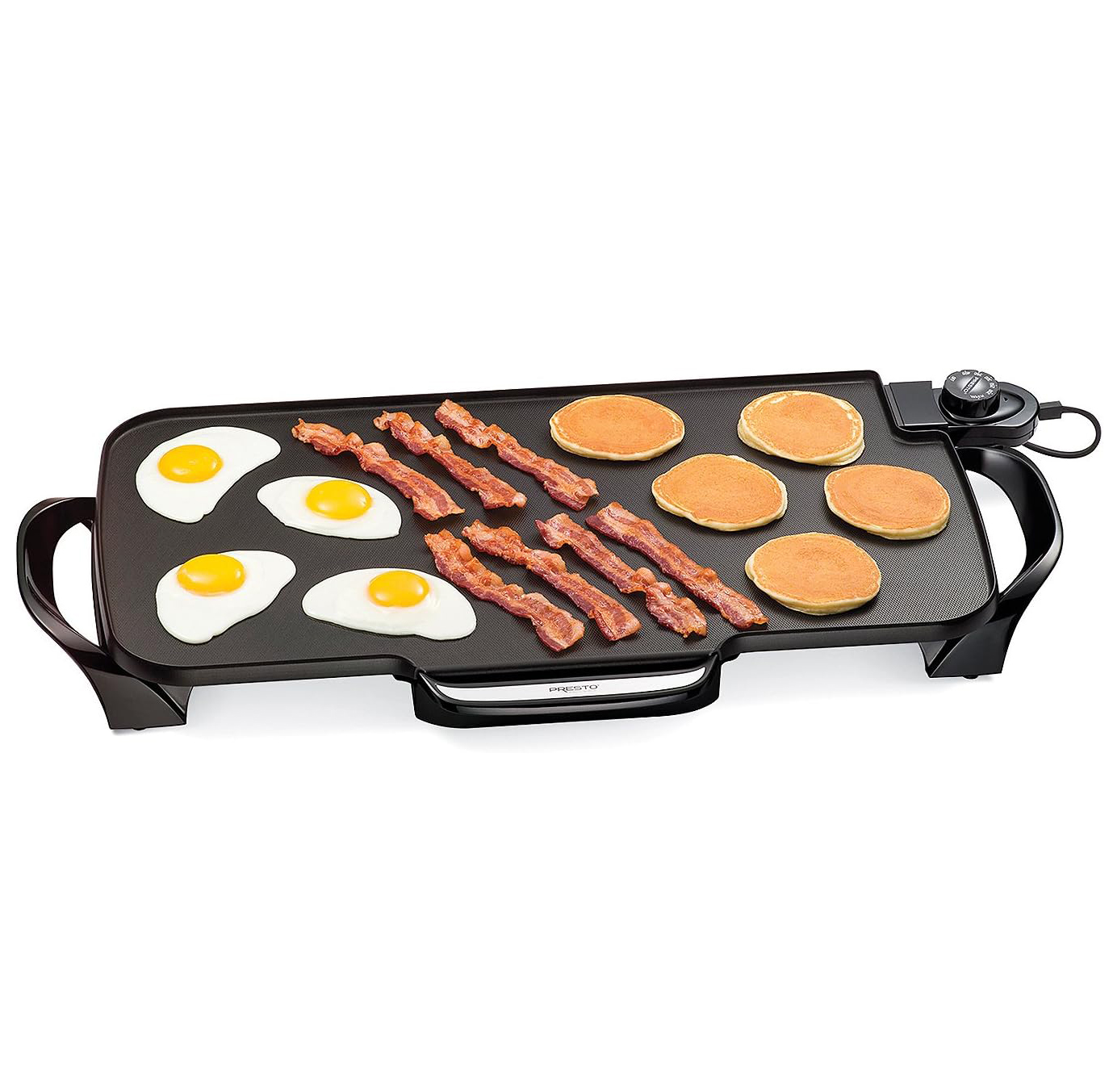Presto 07061 22-inch Electric Griddle With Removable Handles, Black, 22-inch