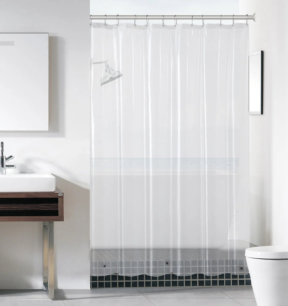 Aqua Block Premium Heavy Weight PEVA Shower Liner, Clear Water, 72x72 Inches