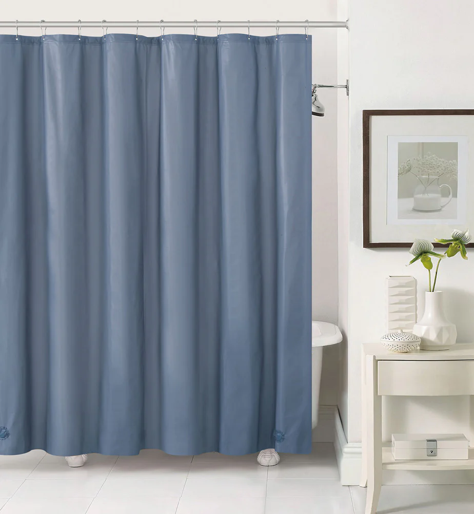 Aqua Block Premium Heavy Weight PEVA Shower Liner, Slate, 72x72 Inches