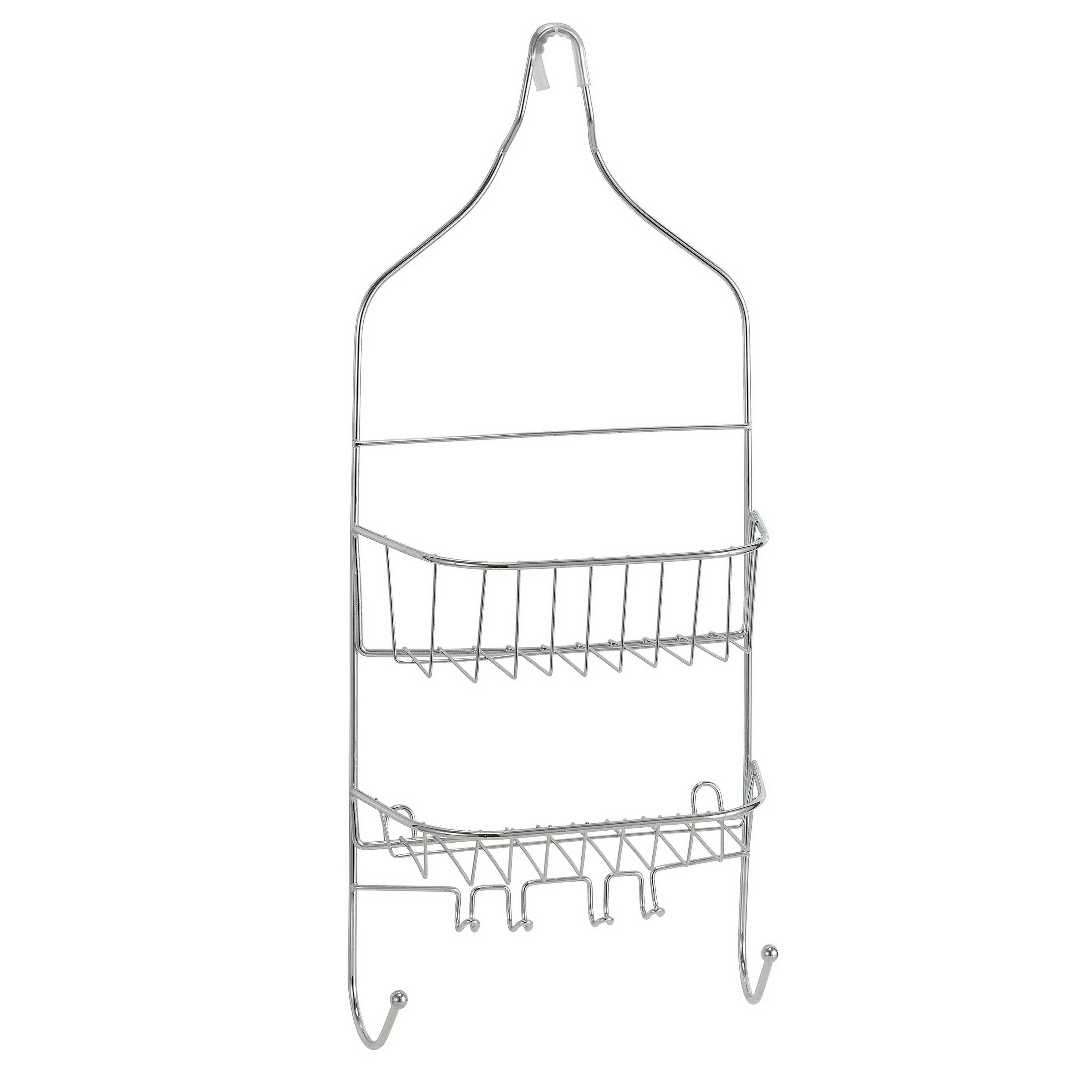 Bath Bliss Contoured Head Design Shower Caddy in Chrome
