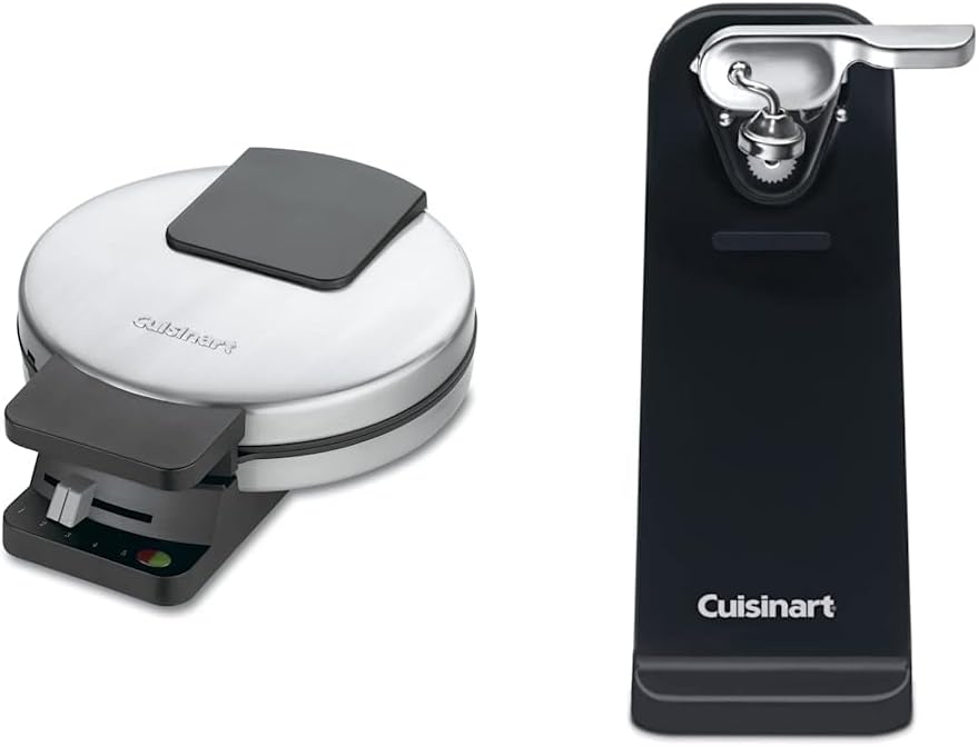 Cuisinart WMR-CAP2 Round Classic Waffle Maker, Brushed Stainless,Silver