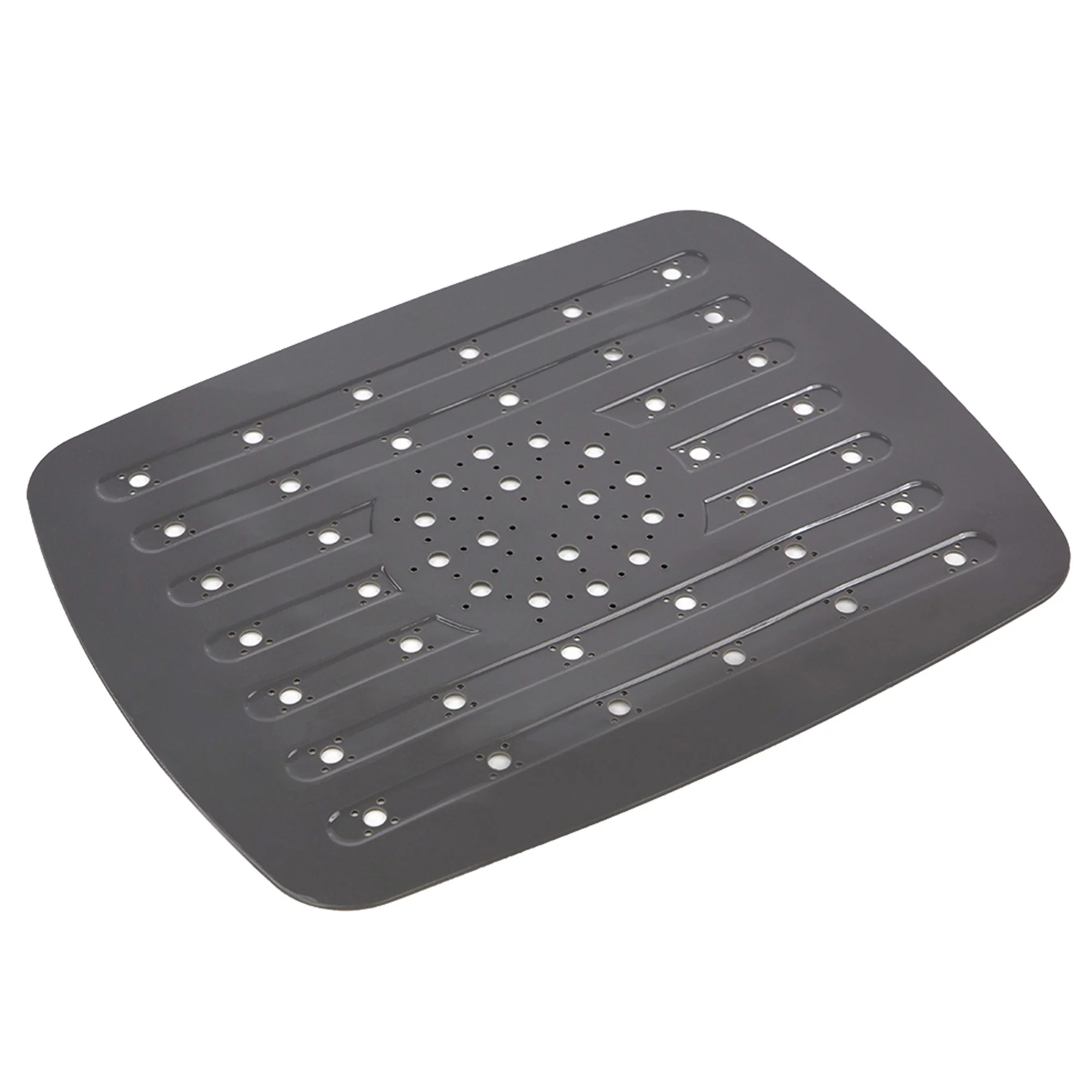 Home Basics PVC Sink Mat, Grey, 15.4x12.25 Inches