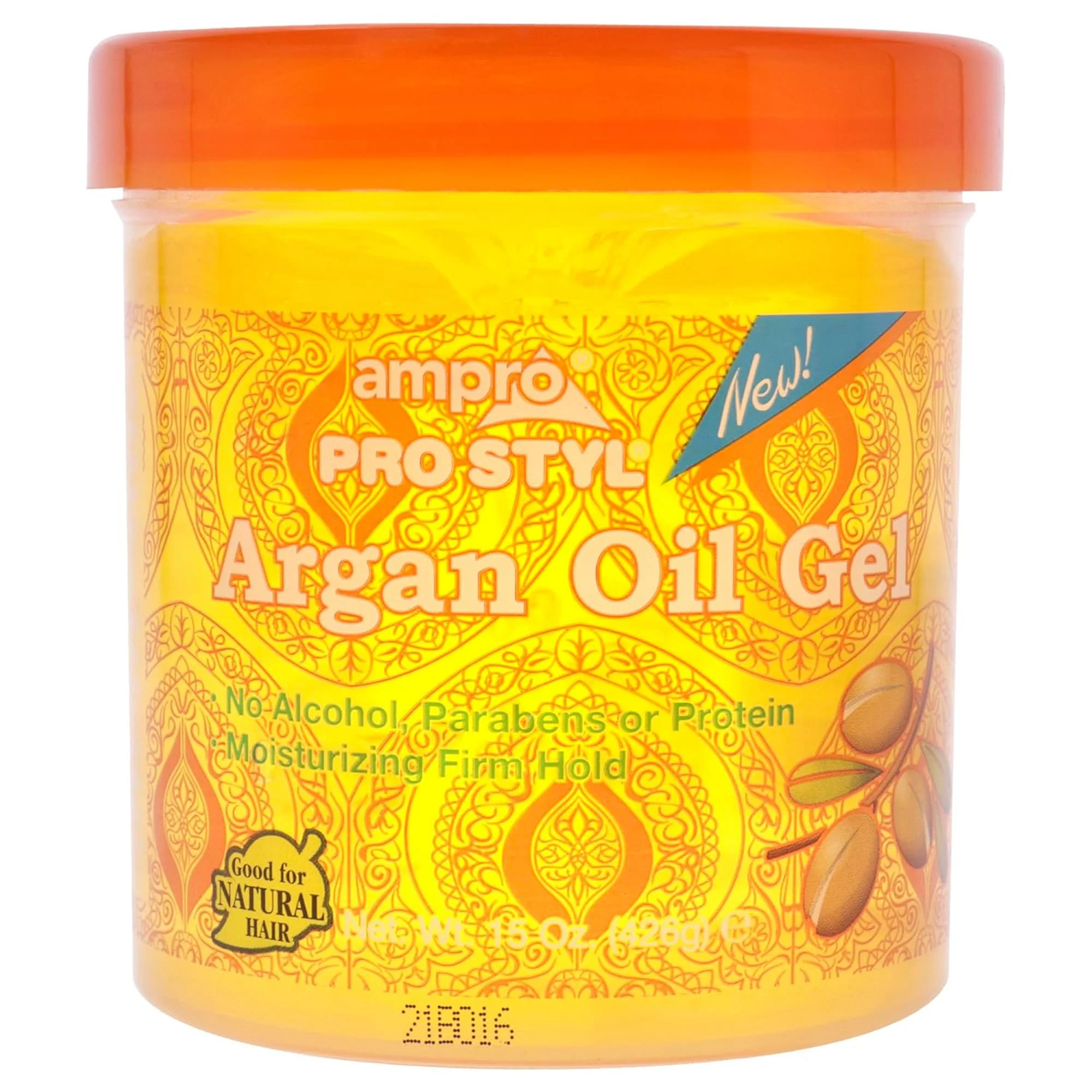 AmPro Alcohol Free Pro Style Argan Styling Oil Gel, 15 Ounce