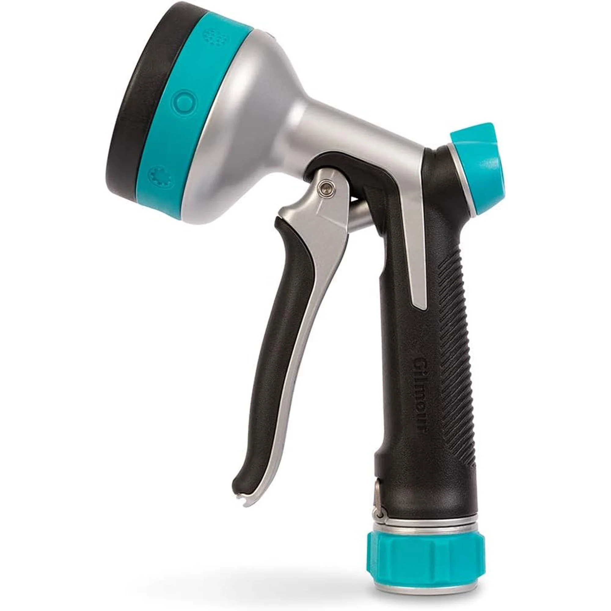 Gilmour Swivel Connect Watering Nozzel, Front Trigger, Black-Aqua