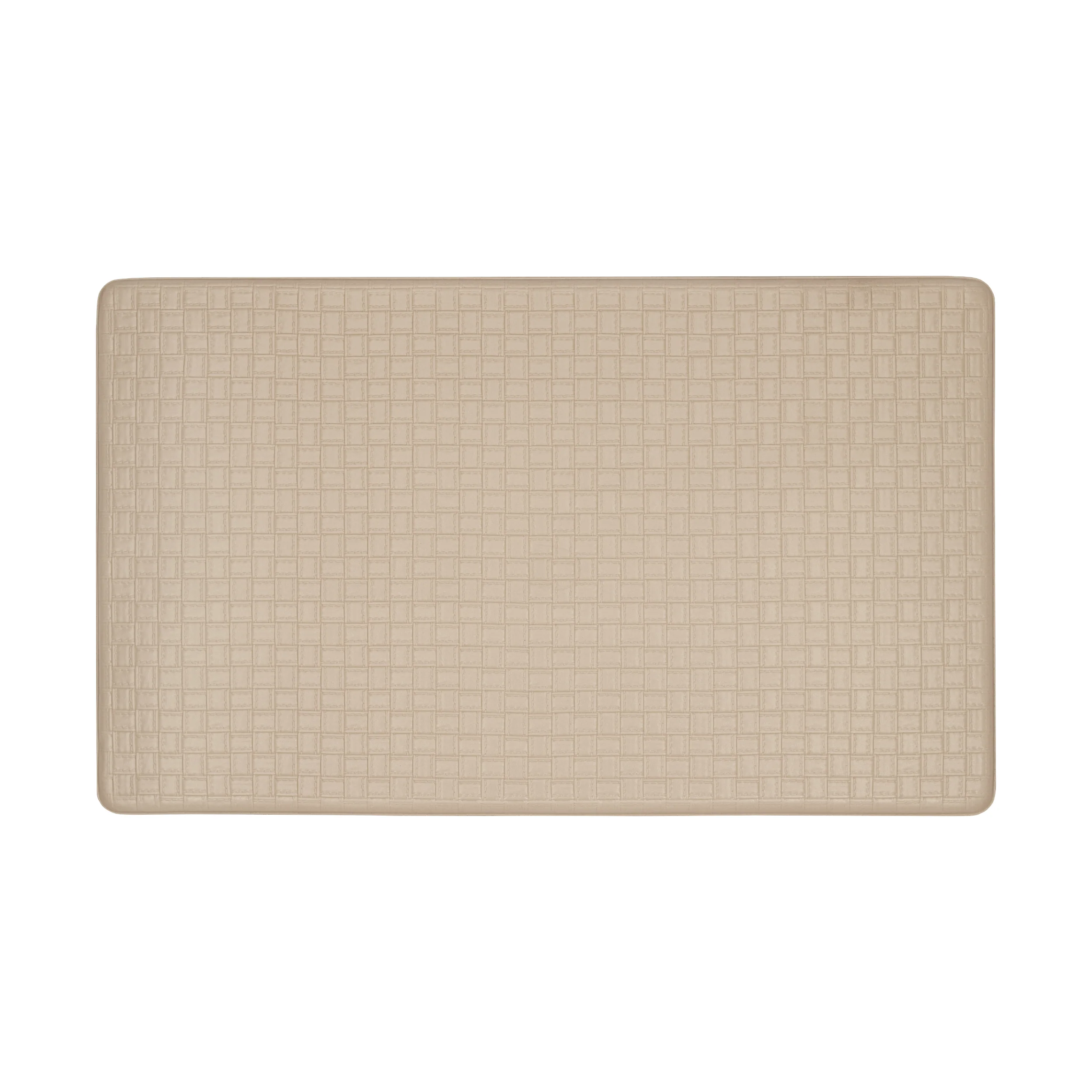 Achim Woven-Embossed Faux-Leather Anti-Fatigue Mat, Tan, 18x30 Inches
