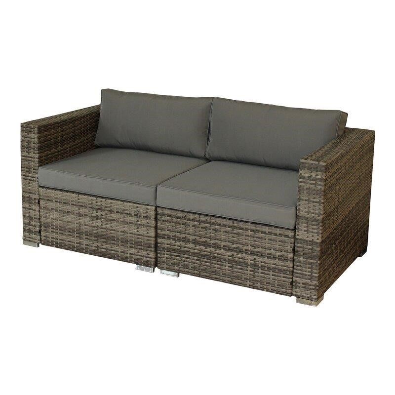 Epley Wicker/Rattan 9 - Person Seating Group with Cushions-furniture