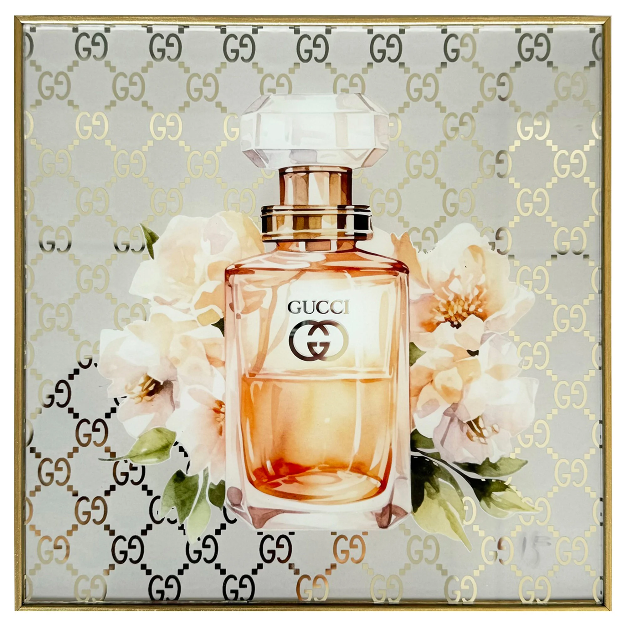 Gucci Designer Expensive to be Me Mirorred Wall Art, 12x12 Inches