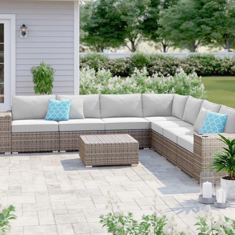 Lazaro Wicker/Rattan 6 - Person Seating Group with Sunbrella Cushions-furniture