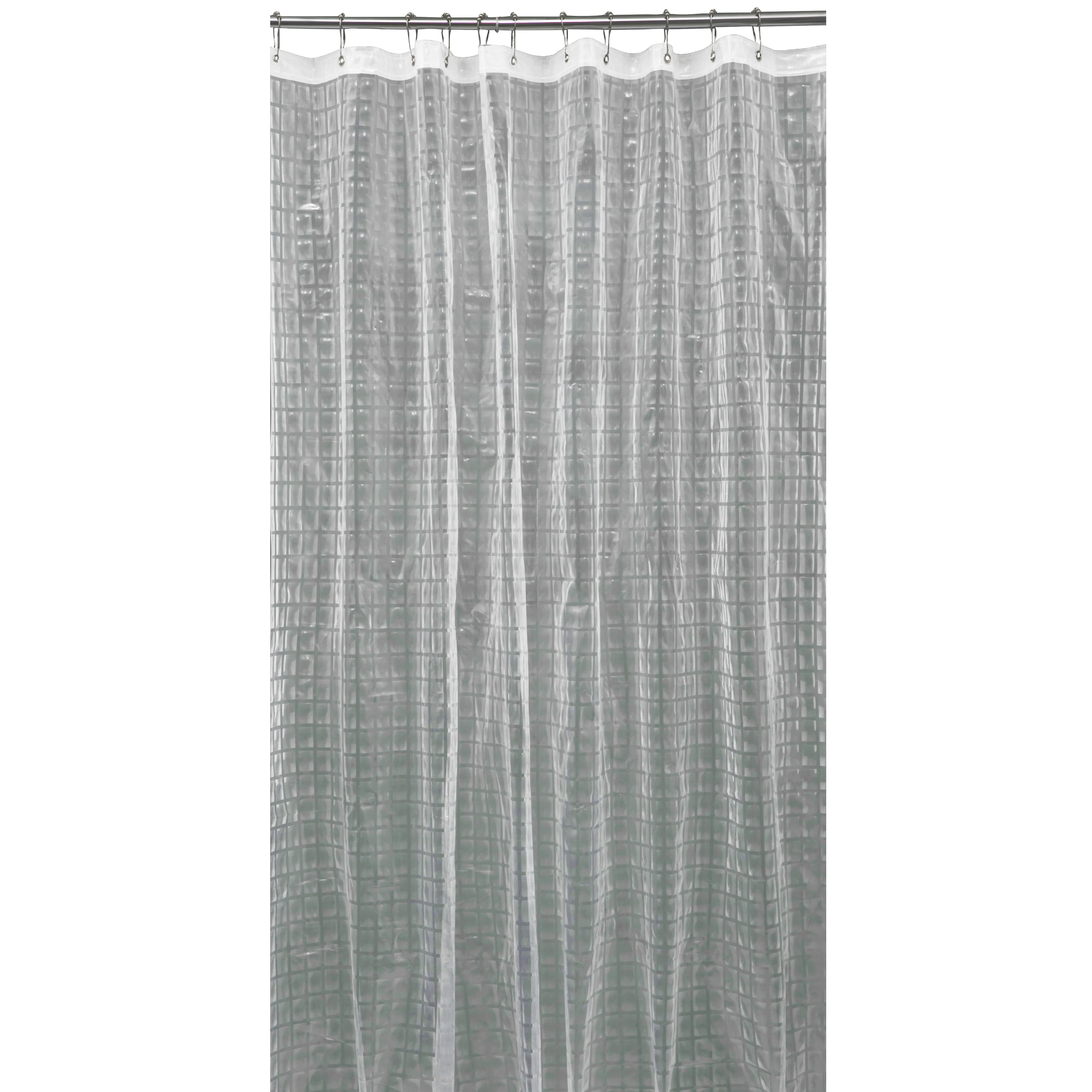 Bath Bliss 3D Octagon Design Shower Curtain in Clear