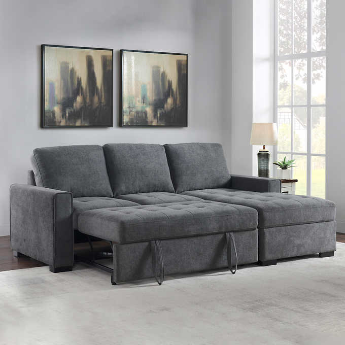 Kendale Sleeper Sofa with Storage Chaise-furniture