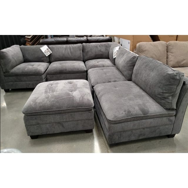 6-Piece Modular Fabric Sectional-furniture