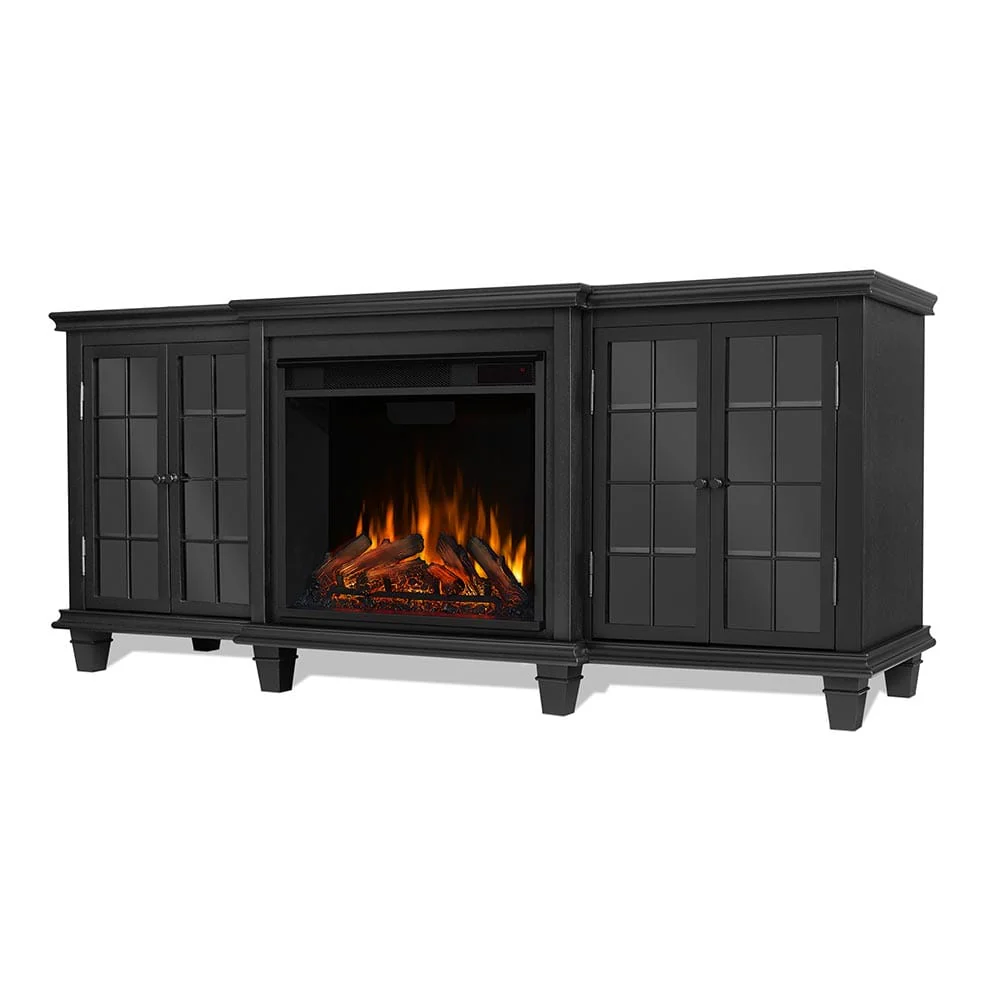 Marlowe Electric Fireplace TV Stand in Black