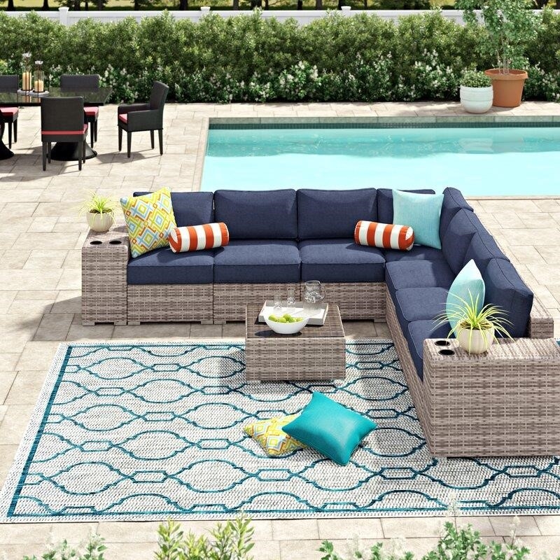 Lazaro Wicker/Rattan 6 - Person Seating Group with Sunbrella Cushions-furniture