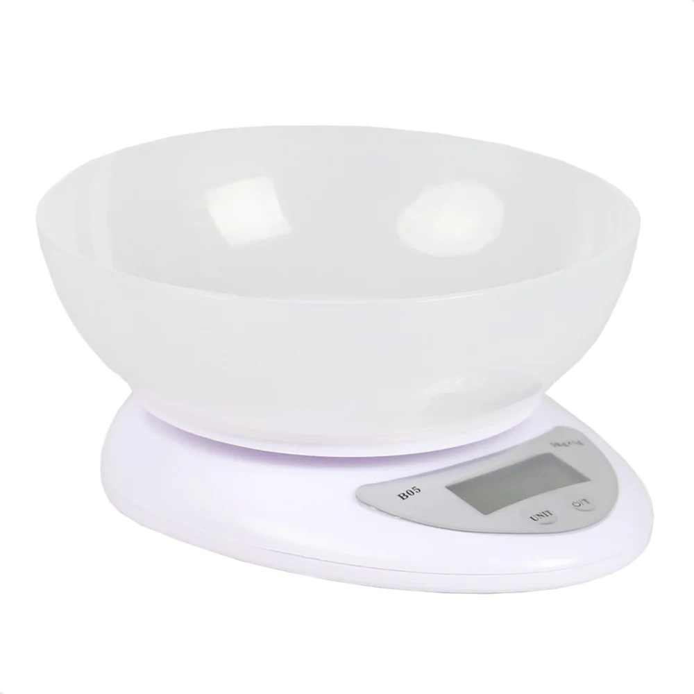 Home Basics Digital Food Scale, White, 6.25x7.25x3 Inches