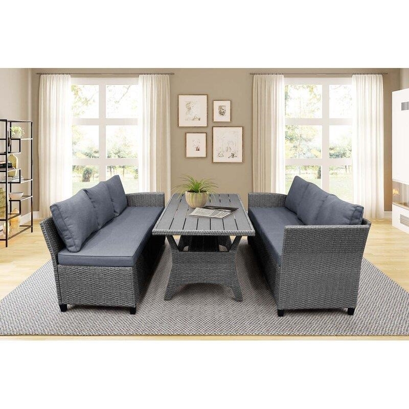 Bromford Rectangular 35.4'' Long Dining Set with Cushions-furniture