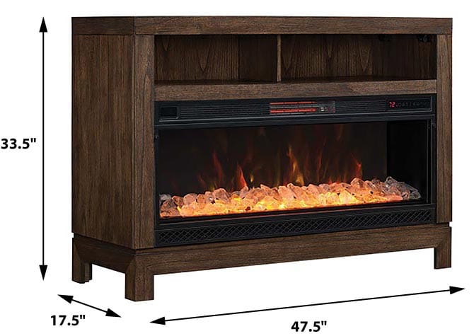 Gifford Electric Fireplace TV Stand in Prairie Brown