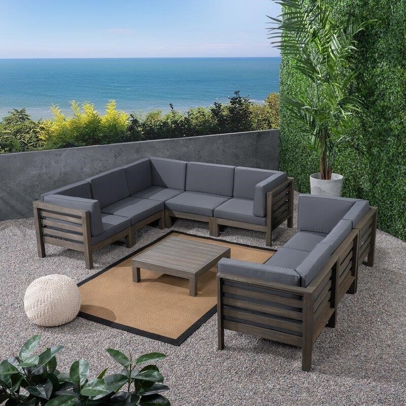 Patson Solid Wood 7 - Person Seating Group with Cushions-furniture