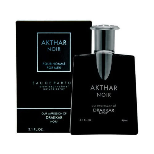 Akthar Noir For Men, Impression Of Drakkar, 3.1 Ounces