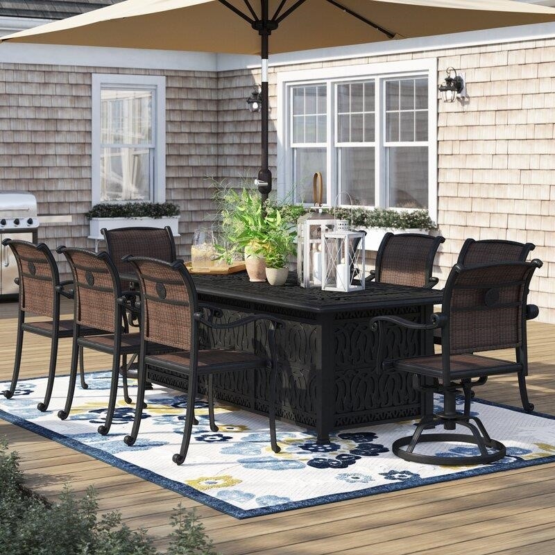 Harland Rectangular 8 - Person 84'' Long Dining Set-furniture