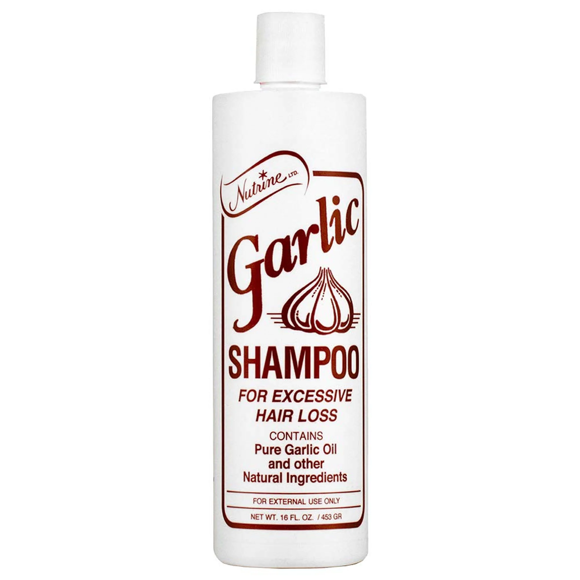 Nutrine Garlic Scented Cream Hair Shampoo, 16 Ounces