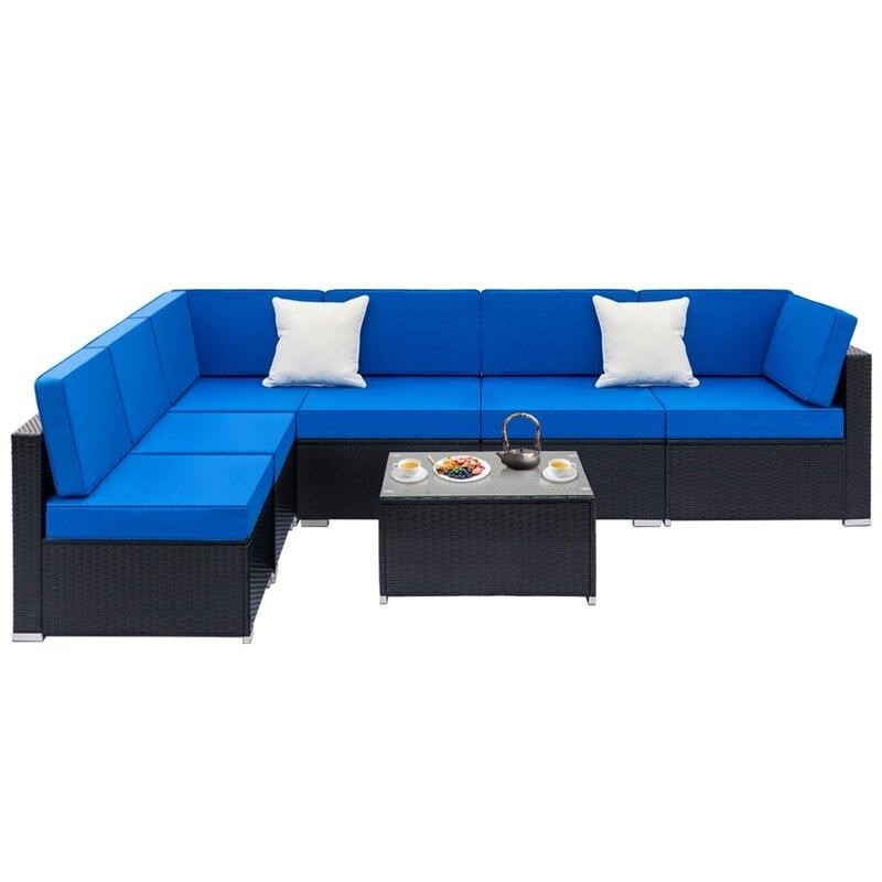 Aleighanna Wicker/Rattan 6 - Person Seating Group with Cushions-furniture