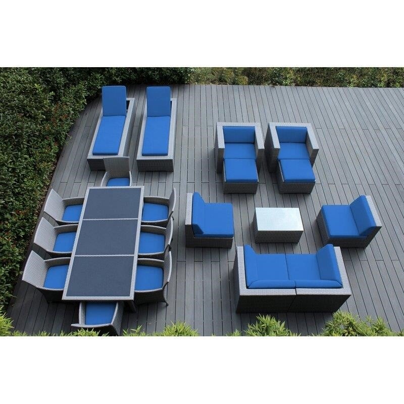 Katria Wicker/Rattan Seating Group with Cushions-furniture