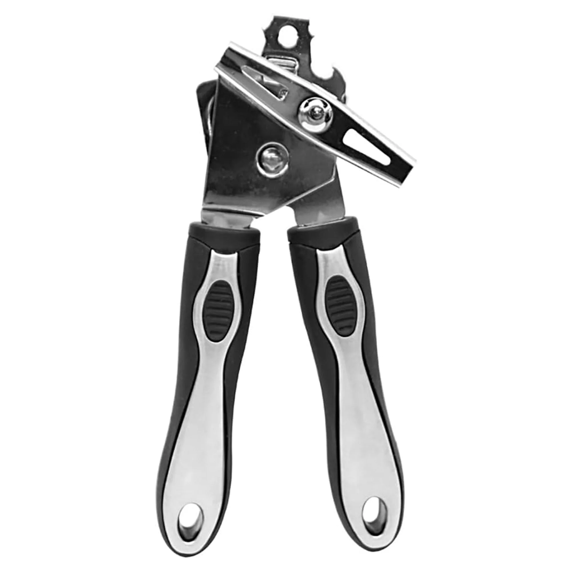 Home Basics Stainless Steel Can Opener with Easy Grip Handle
