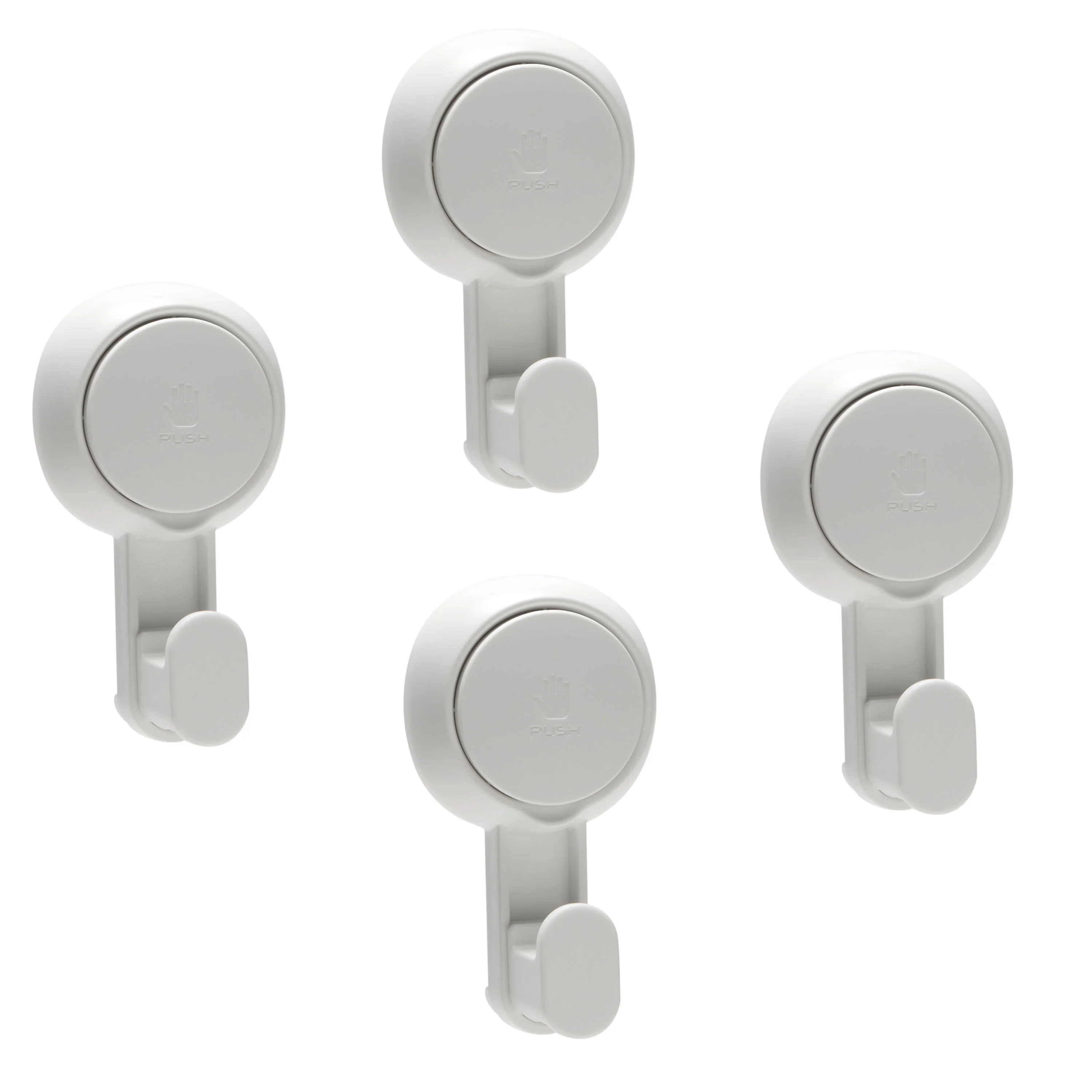 Bath Bliss 4 Pack Gel-Suction Power Hooks