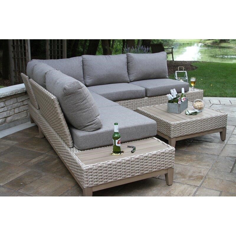 Legette Wicker/Rattan 5 - Person Seating Group with Cushions-furniture