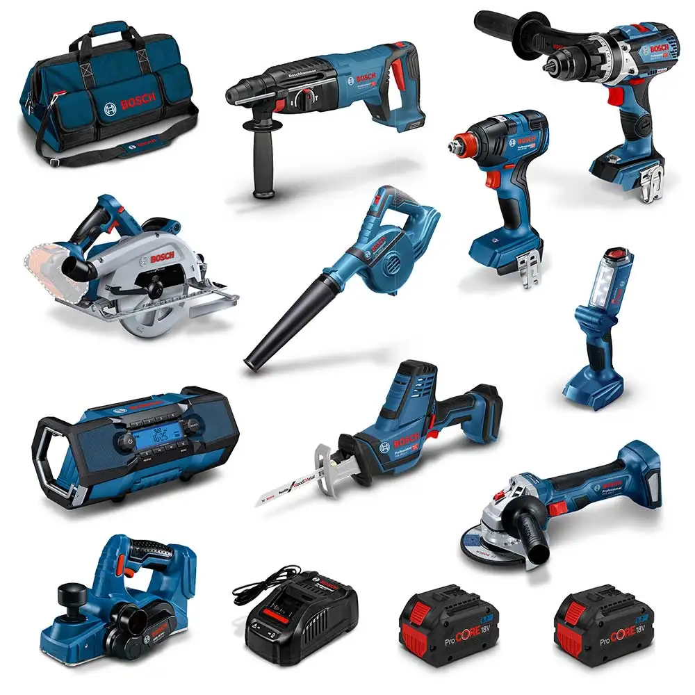 BOSCH PROCORE18V BRUSHLESS 10 PIECE 2 X 8.0AH COMBO KIT