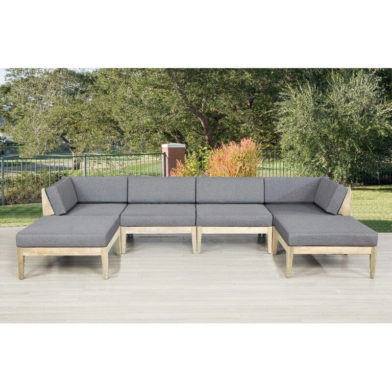 Dalia Solid Wood 5 - Person Seating Group with Cushions-furniture