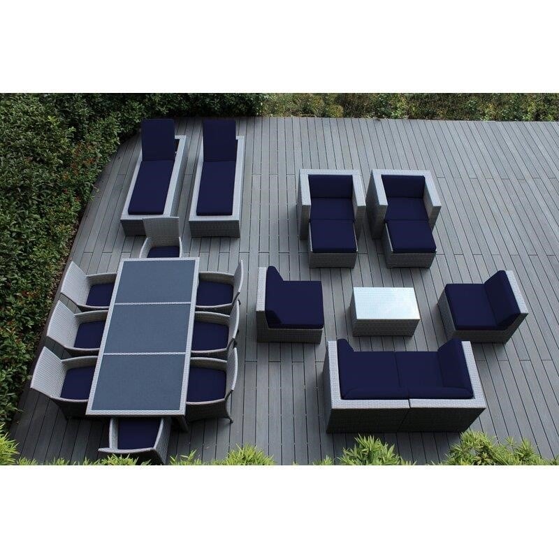 Katria Wicker/Rattan Seating Group with Cushions-furniture