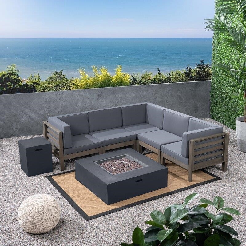 Patson Solid Wood 4 - Person Seating Group with Cushions-furniture
