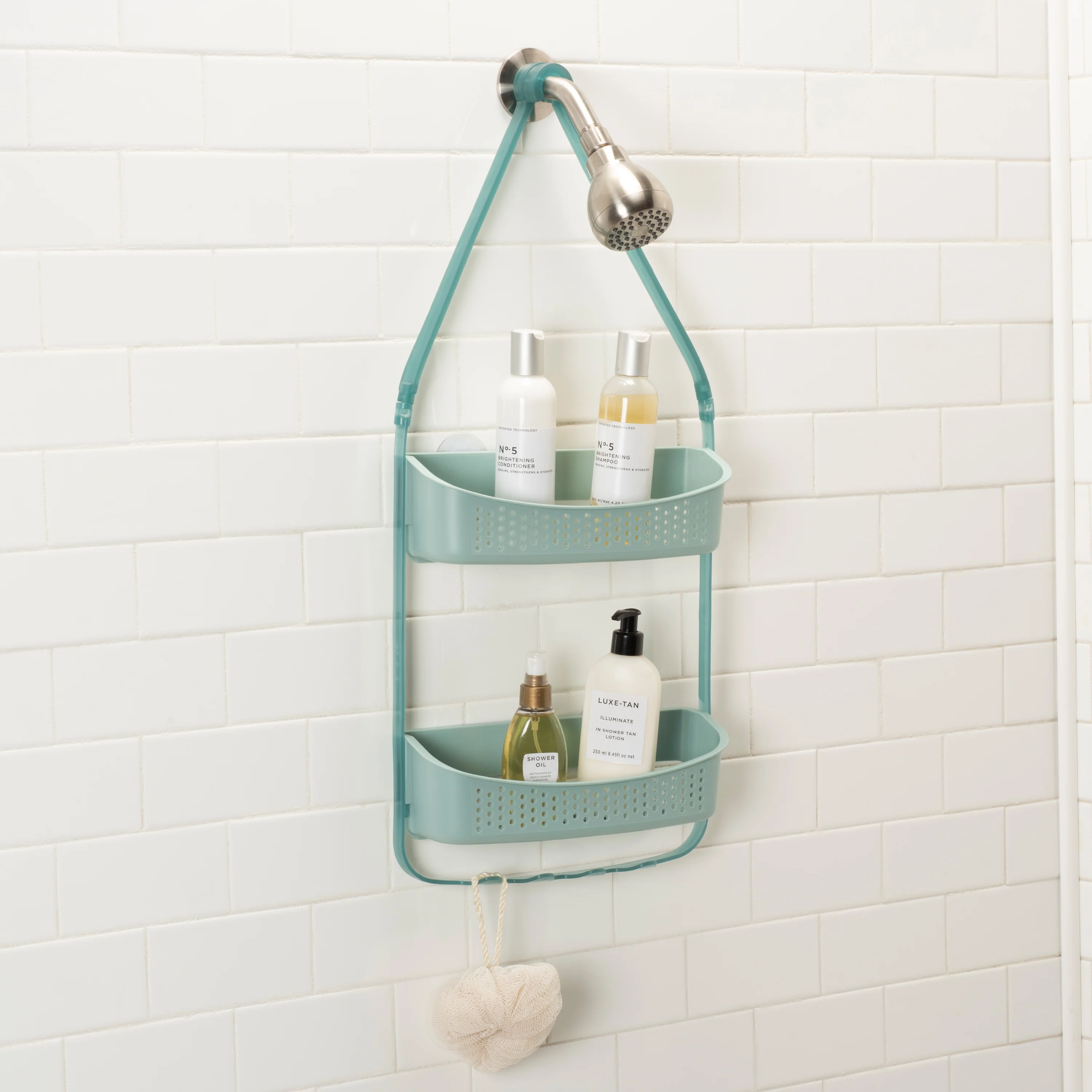 Bath Bliss 2 Way Convertible Shower Caddy in Sea Glass