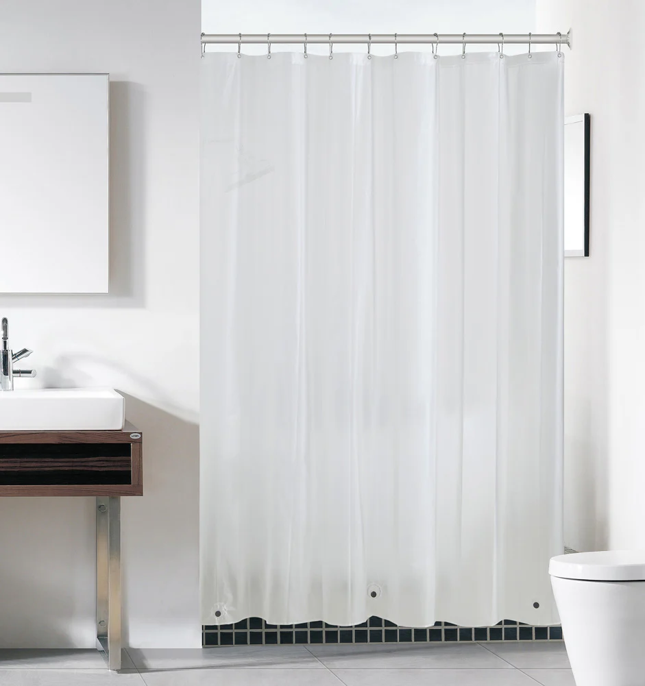 Aqua Block Premium Heavy Weight PEVA Shower Liner, Frost Clear, 72x72 Inches