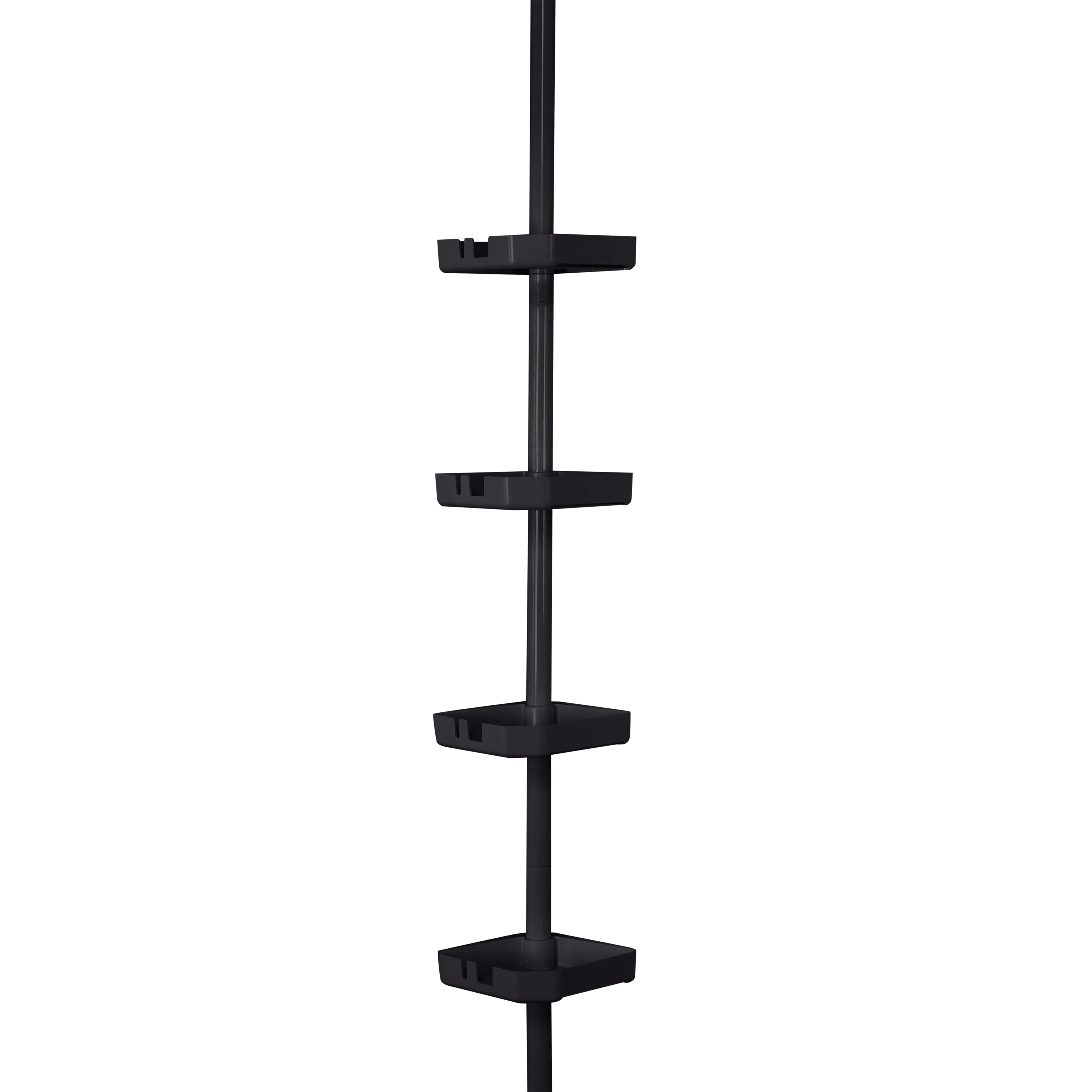 Bath Bliss 4 Tier Tension Corner Shower Organizer Caddy, Matte Black