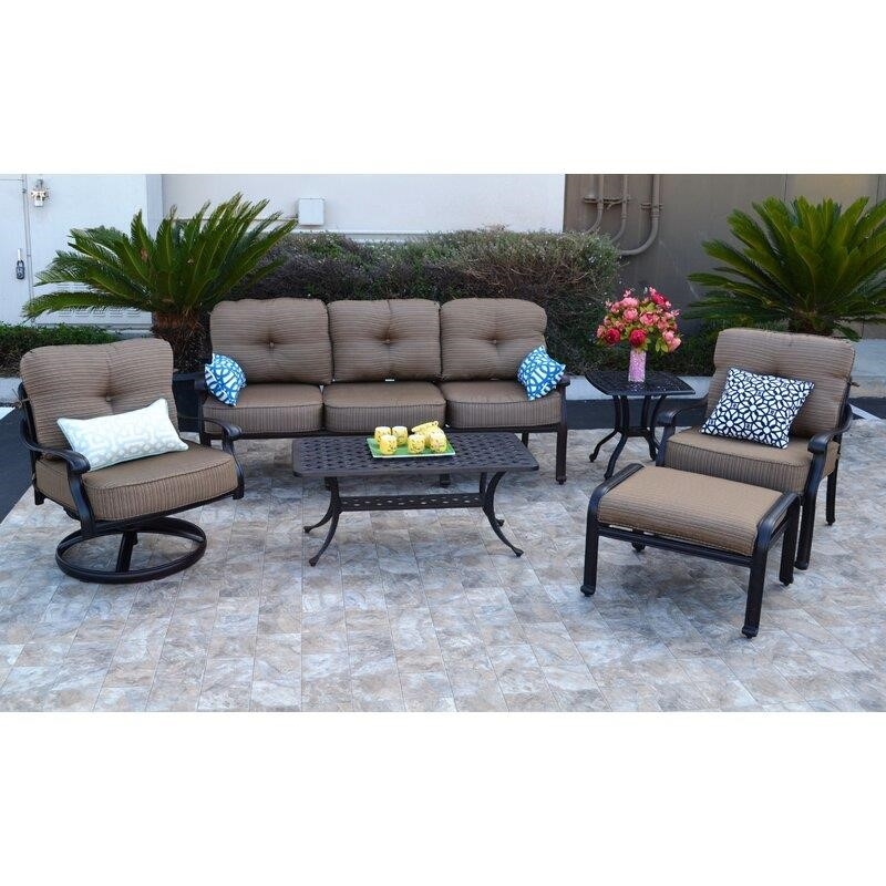 Nola Metal 5 - Person Seating Group with Cushions-furniture