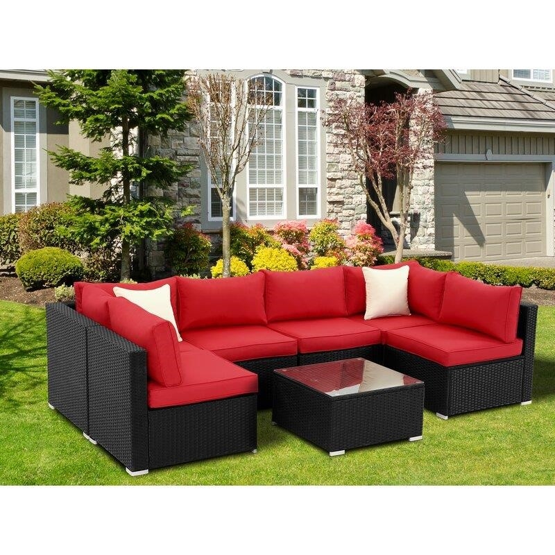 Annalyse Wicker/Rattan 6 - Person Seating Group with Cushions-furniture