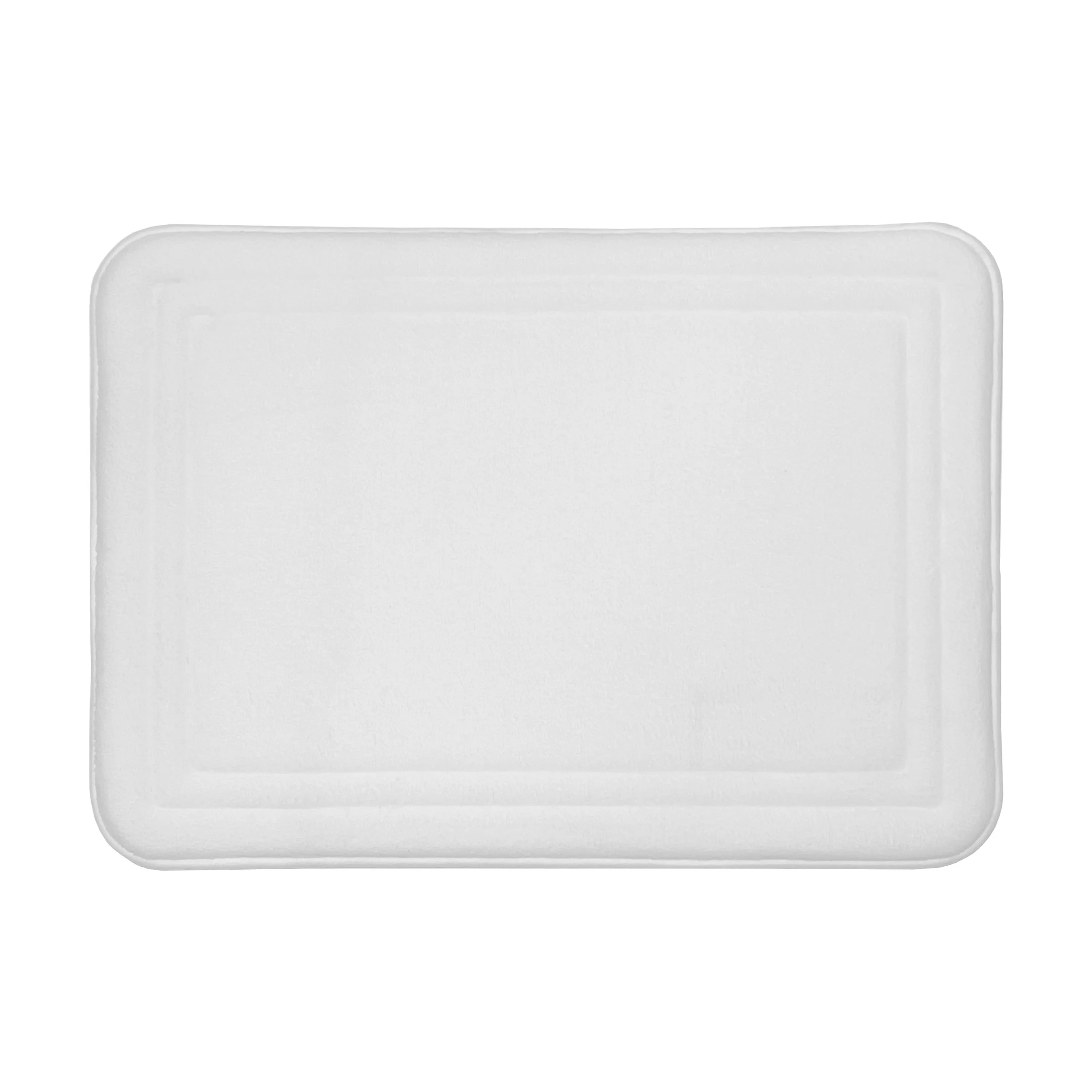 Elle Border Soft Non-Slip Memory Foam Bath Mat, 17x24 Inches