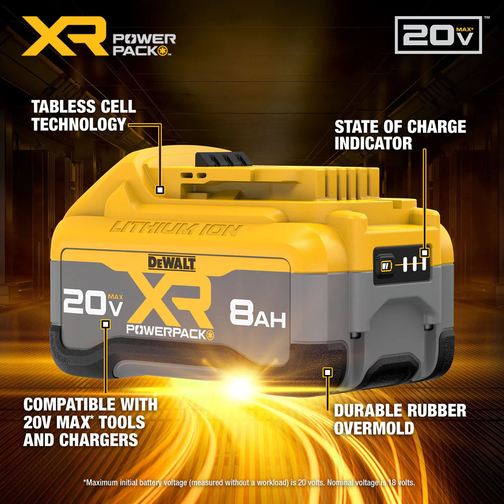 DeWalt DCB2108 20V MAX XR POWERPACK 8.0Ah Battery