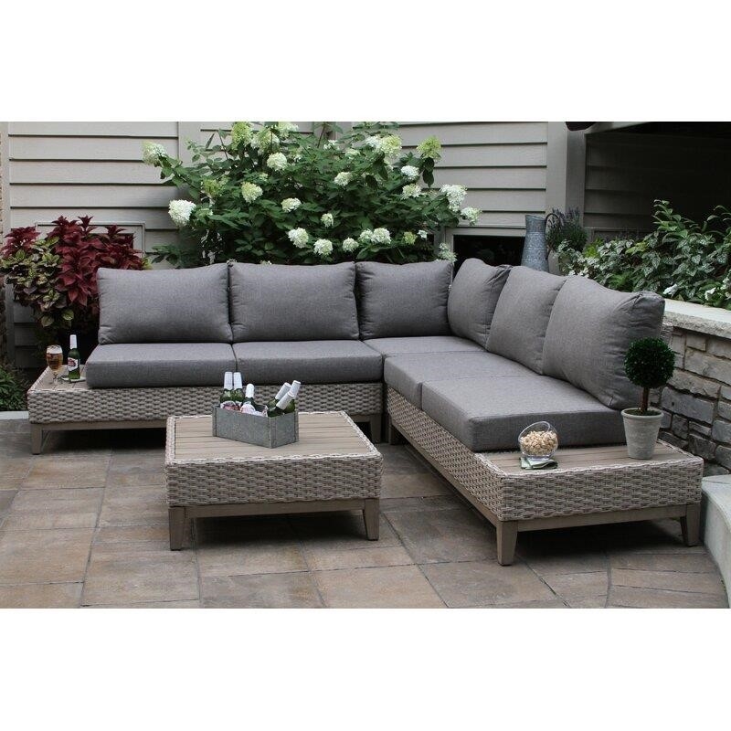 Legette Wicker/Rattan 5 - Person Seating Group with Cushions-furniture