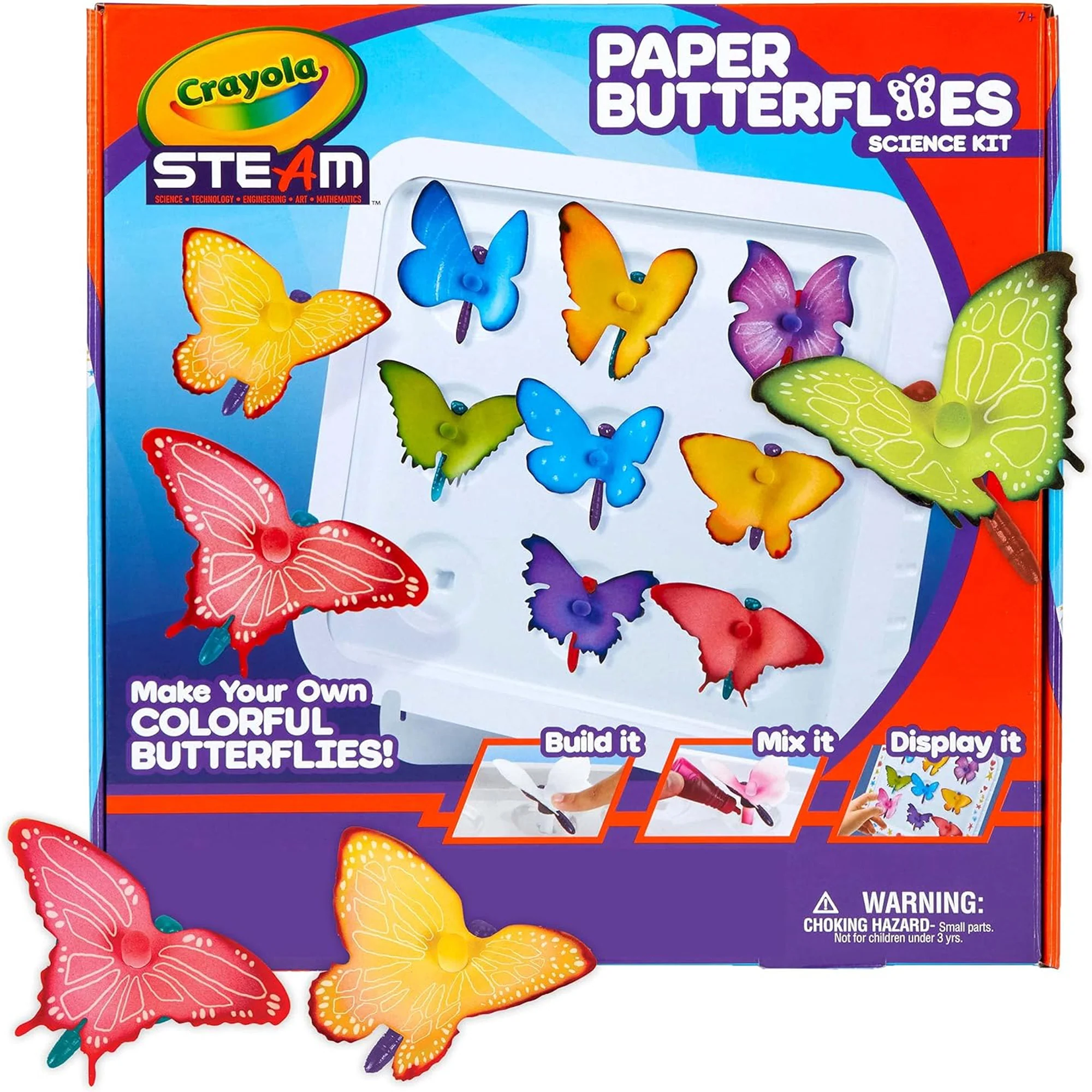 Crayola 60 Piece Paper Butterfly Science Kit, STEAM Toy, Ages 7+