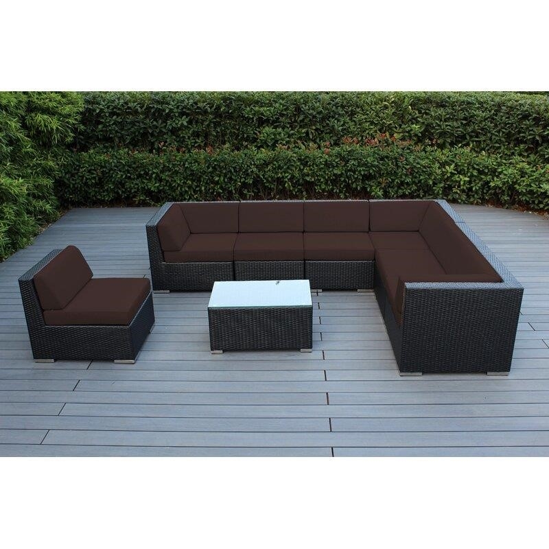 Billyjo Wicker/Rattan 7 - Person Seating Group with Cushions-furniture