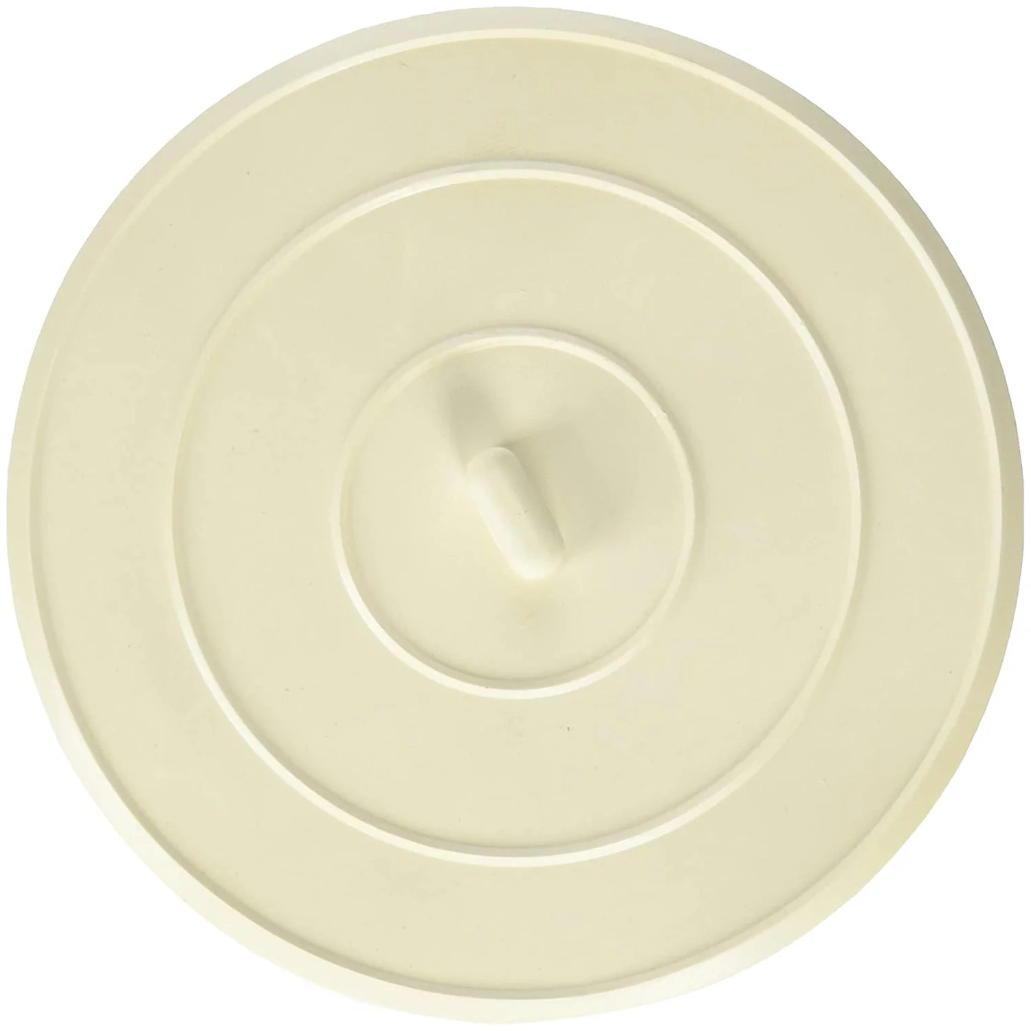 Aqua Plumb Flat Suction Sink Stopper, White, 5x5 Inches